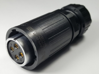 4 Pins waterproof quick-connect female circular connector plug YA-20-J04PE-03-001, 4 Pins quick-connec female circular connector plug, 4 pins waterproof cable connector, 4 pins connector