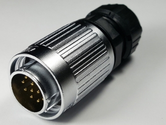 12 Pins waterproof screw on male circular connector plug YW-20-C12PE-02-001, 12 Pins screw on male circular connector plug, 12 pins waterproof cable connector, 12 pins connector, screw on cable connector,