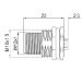 M12 back mount male bulkhead - EEC0235