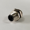M12 front mount male bulkhead M12-4B-P, M12 4 pin bulkhead male connector, m12 sensor cable connector