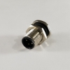 M12 back mount male PCB bulkhead M12-4F3-P, M12 4 pin bulkhead male PCB connector, m12 sensor cable connector