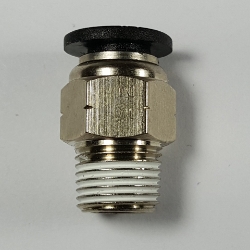 Male connector, 1/4" OD tube, 1/8 NPT thread Push-to-Connect, straight fitting, pneumatics, best fittings,
