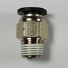 Male connector, 1/4" OD tube, 1/8 NPT thread Push-to-Connect, straight fitting, pneumatics, best fittings,