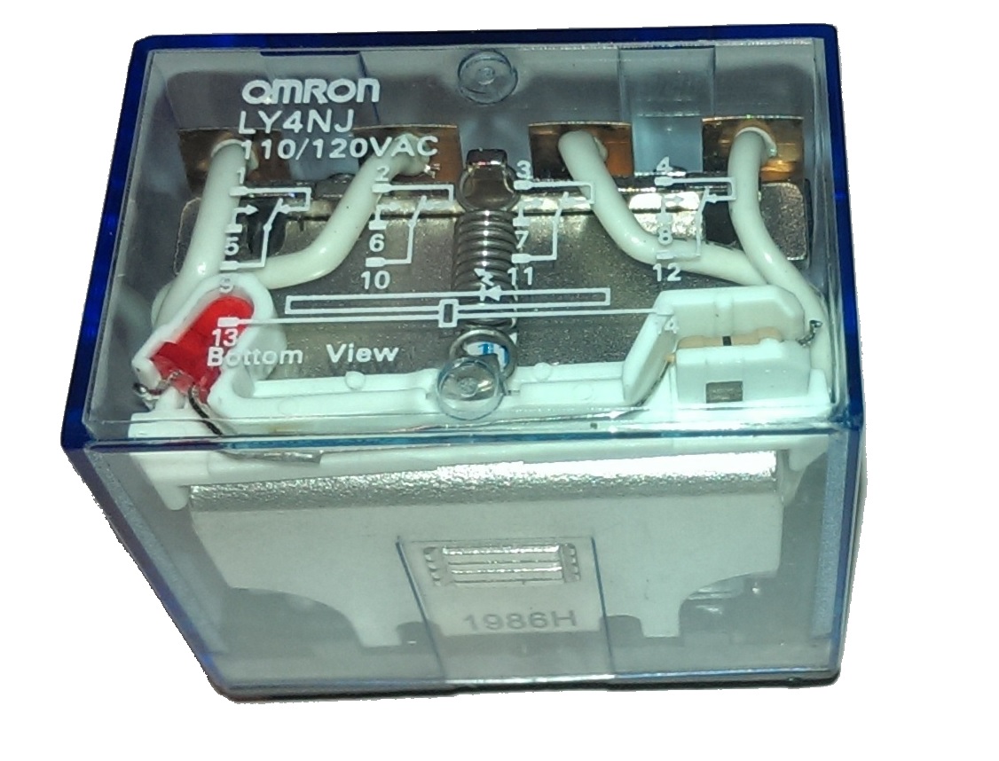 OMRON LY4N-US PACK OF 4-110 VAC CONTACT RELAY NEW* #205023 